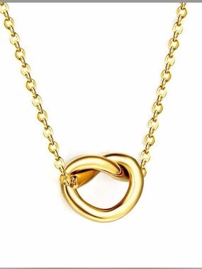 Gold Knot Pendant Necklace - Women's Jewelry
